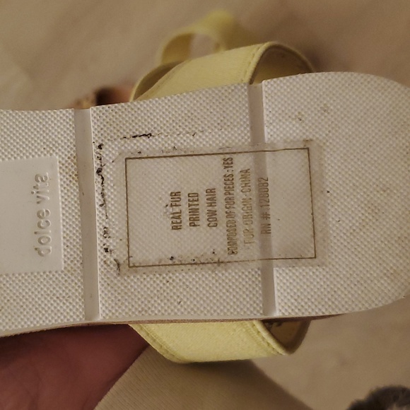 Dolce Vita Vivian Calf Hair Leather Sandals - 8.5 - Picture 7 of 9